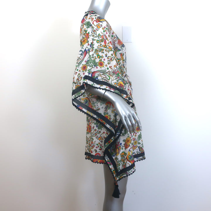 Tory Burch Promised Land Caftan White/Multi Floral Print Size Medium/Large
