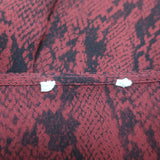 A.L.C. Tie Neck Blouse Red Snakeskin Print Silk Size 6 Long Sleeve Top