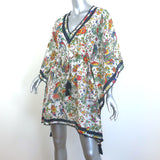 Tory Burch Promised Land Caftan White/Multi Floral Print Size Medium/Large