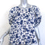 THE GREAT The Carriage Top White/Blue Floral Print Size 1 Puff Sleeve Blouse