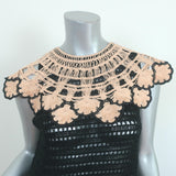 Zara Floral Crochet Sleeveless Midi Dress Black Size Extra Small-Small