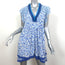 Poupette St Barth Sasha Mini Dress Blue Floral Print Size Medium