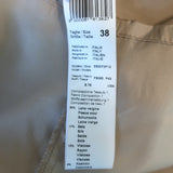 Peserico Monili-Beaded Mixed Media Sweater Dress Taupe Knit & Taffeta Size 38