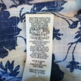 THE GREAT The Carriage Top White/Blue Floral Print Size 1 Puff Sleeve Blouse