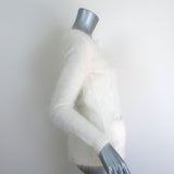 Jenni Kayne Pearl-Button Cardigan Cream Angora-Blend Size Extra Small