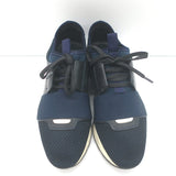 Balenciaga Race Runner Sneakers Navy Leather & Mesh Size 37