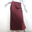 Anine Bing Bar Midi Skirt Red Leopard Print Silk Satin Size Medium