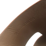 Hermes Eze 30 Cork Platform Wedge Sandals Brown Leather Size 36
