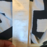 Johanna Ortiz Mozambique Ankle Skirt Black/Ecru Printed Cotton Size 8