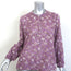 Isabel Marant Etoile Maria Blouse Purple Floral Print Size 40 Long Sleeve Top