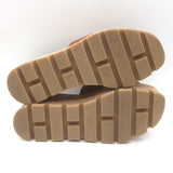 Hermes Eze 30 Cork Platform Wedge Sandals Brown Leather Size 36