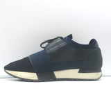 Balenciaga Race Runner Sneakers Navy Leather & Mesh Size 37