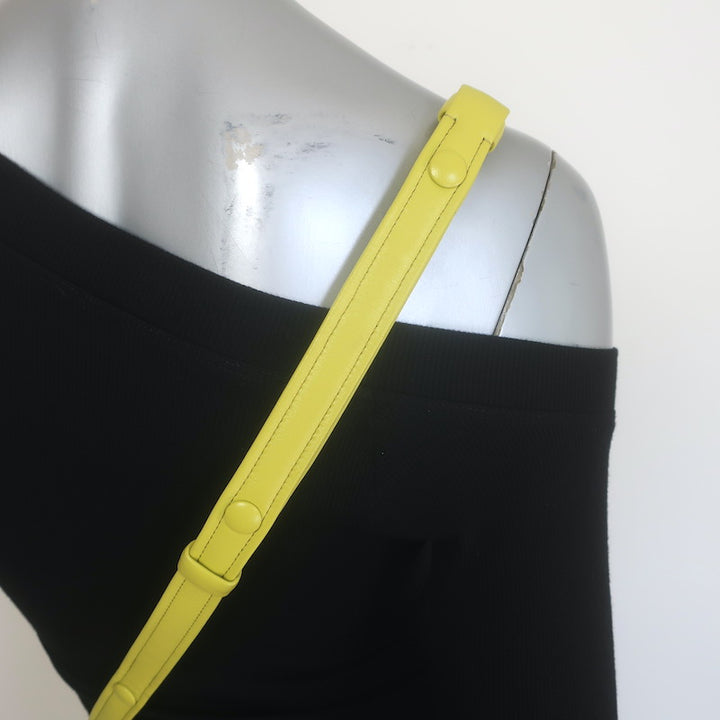 Prada Small Padded Soft Nappa Leather Tote Yellow Crossbody Bag
