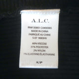 A.L.C. Rayne Off the Shoulder Sweater Black Ribbed Knit Size Small