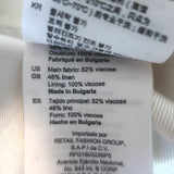 Sandro Iska Cropped Ombre Satin Blazer Lavender/Cream Linen-Blend Size 34