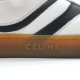 Celine CT-10 Low Top Sneakers White & Black Leather Size 36