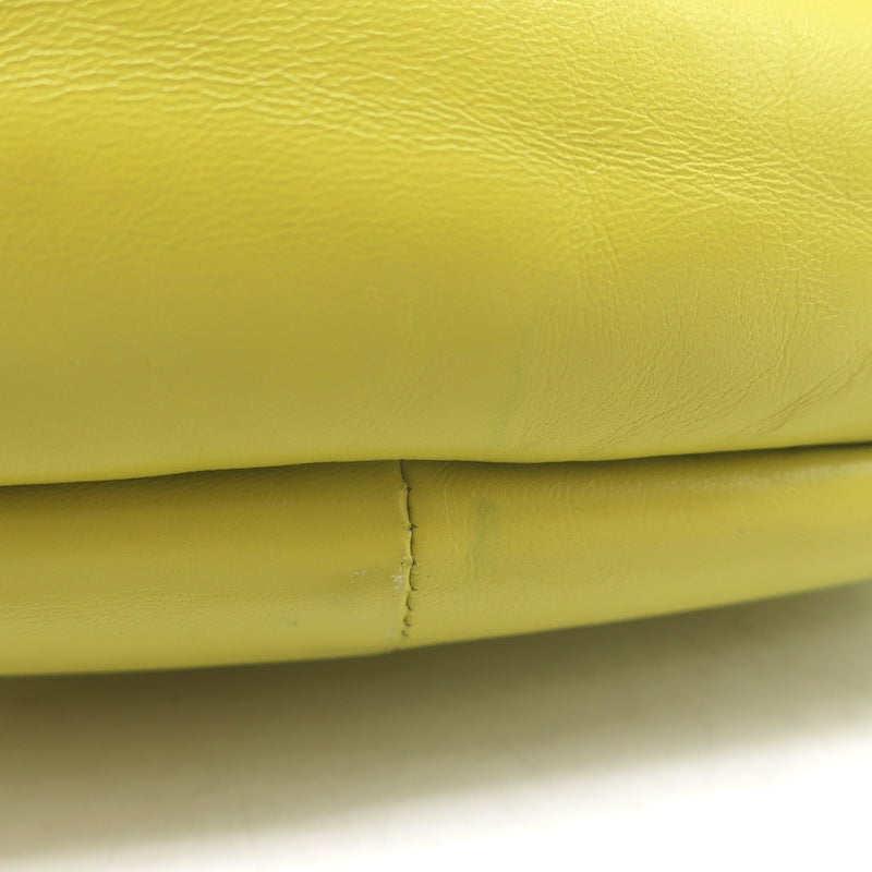 Prada Small Padded Soft Nappa Leather Tote Yellow Crossbody Bag