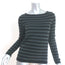 Prada Striped Sweater Black/Gray Size 40 Boatneck Pullover