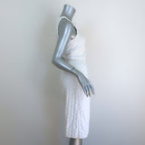 Fendi Honeycomb Knit Sleeveless Dress White Size 42