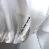 T by Alexander Wang Layered-Effect Cropped Shirt White Poplin Size Extra Small