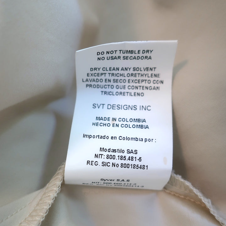 Silvia Tcherassi Paloma Dress Beige Daisy-Embroidered Poplin Size Extra Small