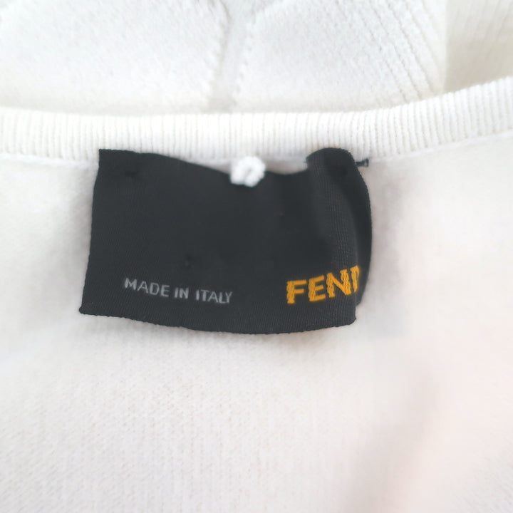 Fendi Honeycomb Knit Sleeveless Dress White Size 42