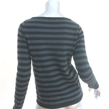 Prada Striped Sweater Black/Gray Size 40 Boatneck Pullover