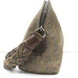 Henry Beguelin Snakeskin Wristlet Clutch Olive