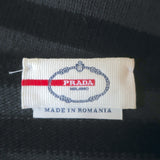 Prada Striped Sweater Black/Gray Size 40 Boatneck Pullover