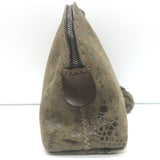 Henry Beguelin Snakeskin Wristlet Clutch Olive