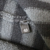 Prada Striped Sweater Black/Gray Size 40 Boatneck Pullover