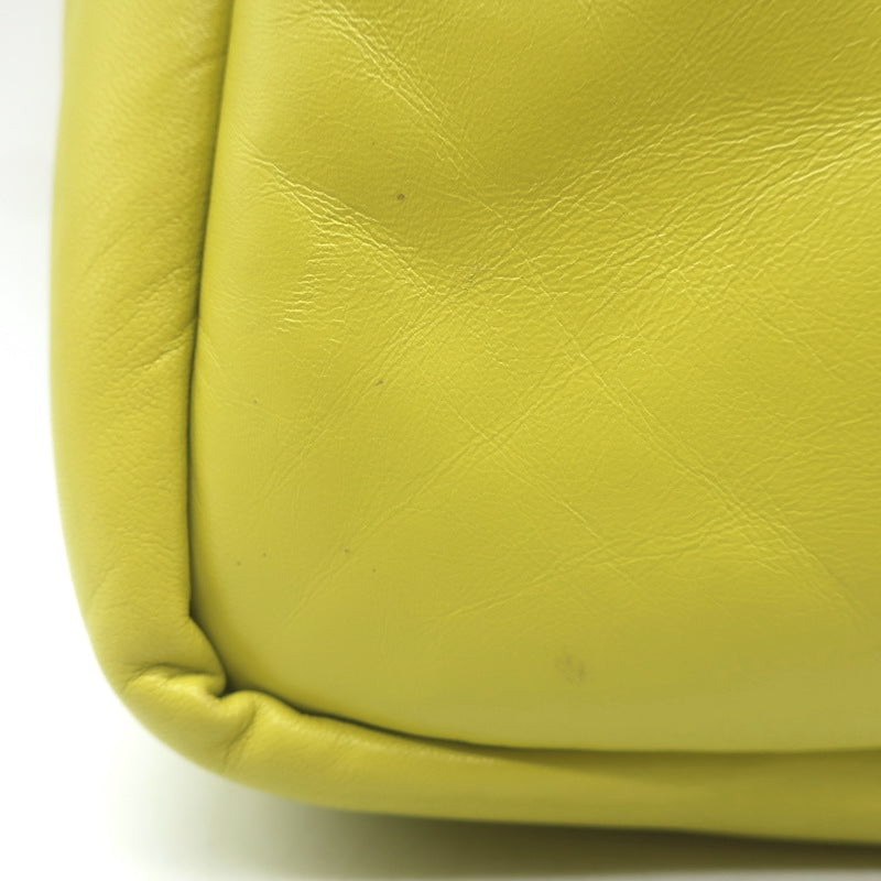 Prada Small Padded Soft Nappa Leather Tote Yellow Crossbody Bag
