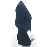FRAME Oversized Raw Edge Blazer Navy Size Small Two-Button Jacket