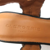 Clergerie Raffia Platform Wedge Sandals Ally Silver Size 36 Slingback Heels NEW