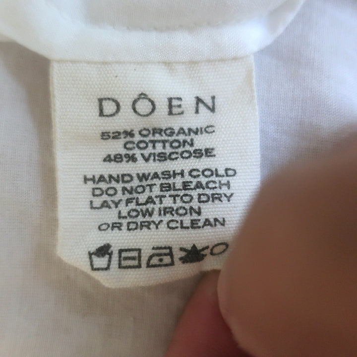 Doen Ischia Puff Sleeve Maxi Dress Salt White Cotton Voile SIze Extra Small