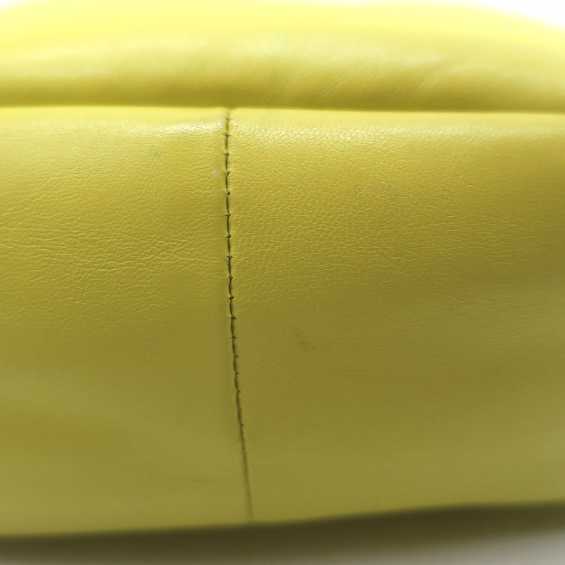 Prada Small Padded Soft Nappa Leather Tote Yellow Crossbody Bag