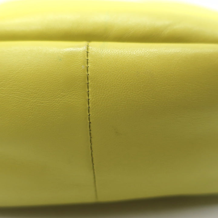 Prada Small Padded Soft Nappa Leather Tote Yellow Crossbody Bag