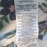 Tory Burch Smocked Tiered Midi Dress Cream Climbing Vines Print Size Small