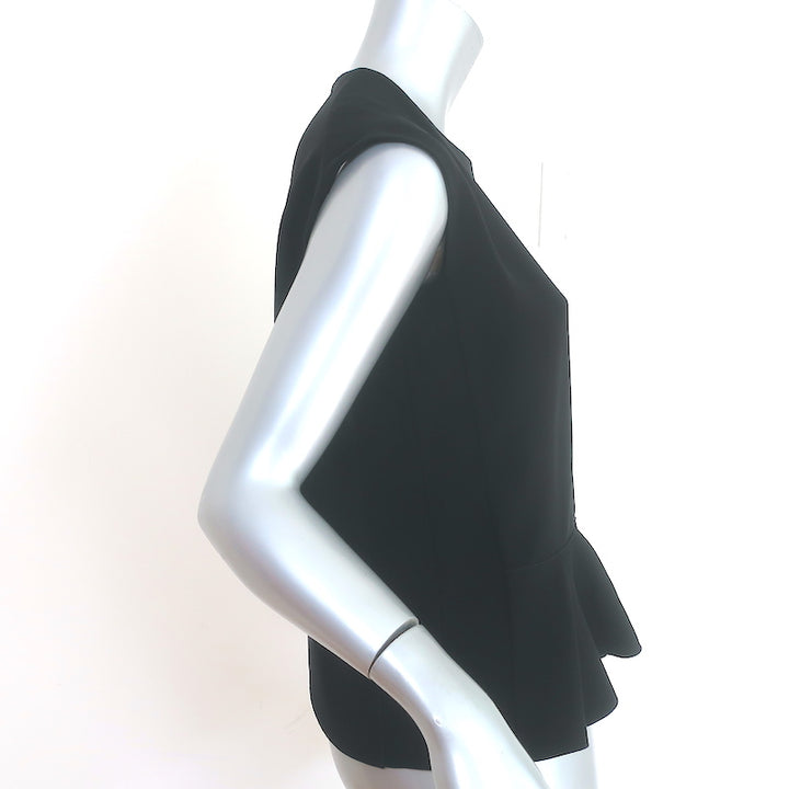 Balenciaga Peplum Top Black Size 36 Sleeveless Blouse