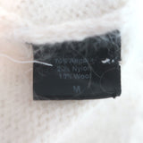 Jenni Kayne Pearl-Embellished Crewneck Sweater Cream Angora-Blend Size Medium