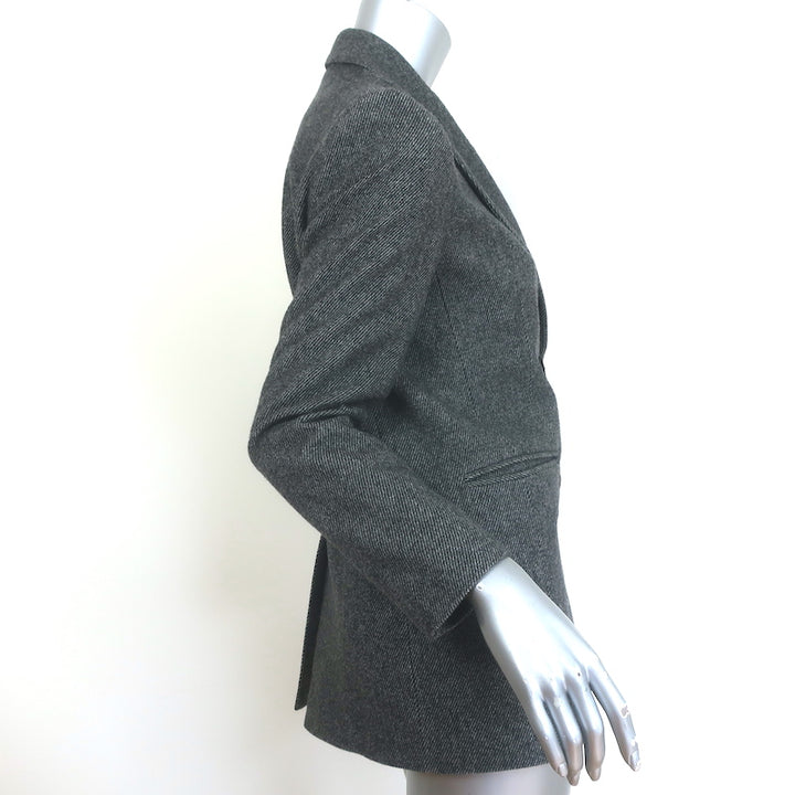 Maje Vogo Double Breasted Blazer Gray Wool-Blend Size 36