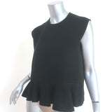 Balenciaga Peplum Top Black Size 36 Sleeveless Blouse