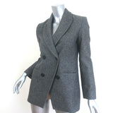 Maje Vogo Double Breasted Blazer Gray Wool-Blend Size 36