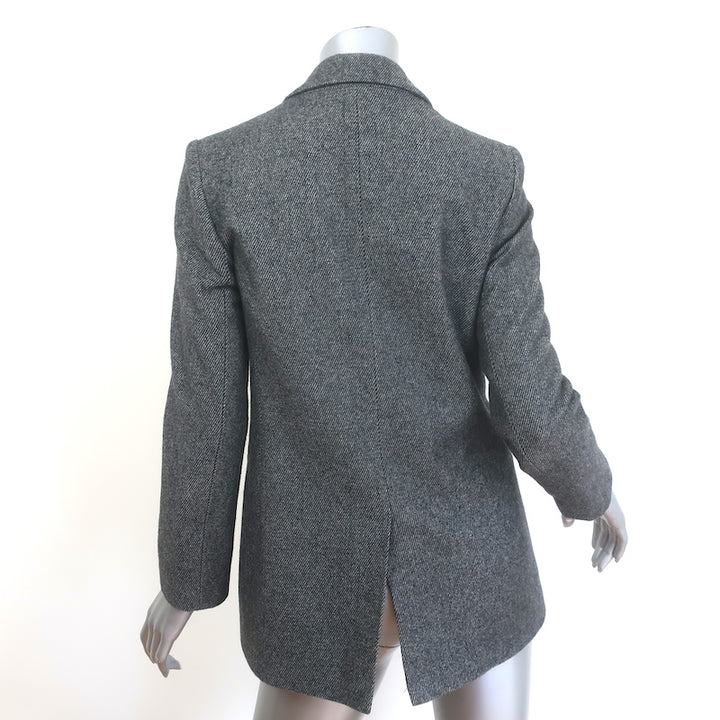 Maje Vogo Double Breasted Blazer Gray Wool-Blend Size 36