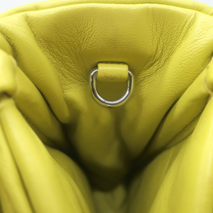 Prada Small Padded Soft Nappa Leather Tote Yellow Crossbody Bag