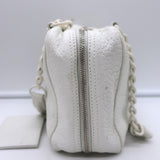 Balenciaga Chain Strap Zip-Around Small Shoulder Bag White Leather