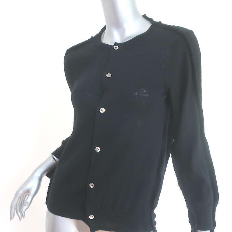 Comme des Garcons Deconstructed Cardigan Black Size Small