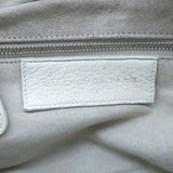 Balenciaga Chain Strap Zip-Around Small Shoulder Bag White Leather