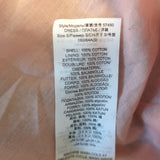 Tory Burch Smocked Maxi Dress Light Pink Poppies Print Cotton Size Small