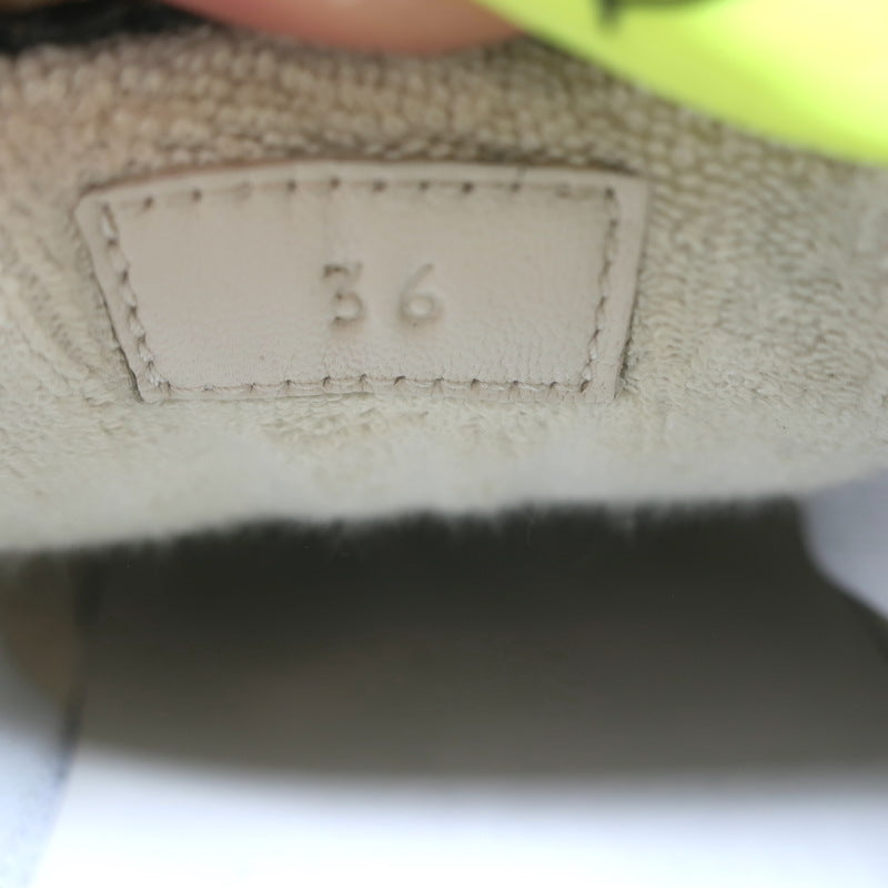 Gucci Screener Distressed Low Top Sneakers Beige Leather &amp; GG Canvas Size 6